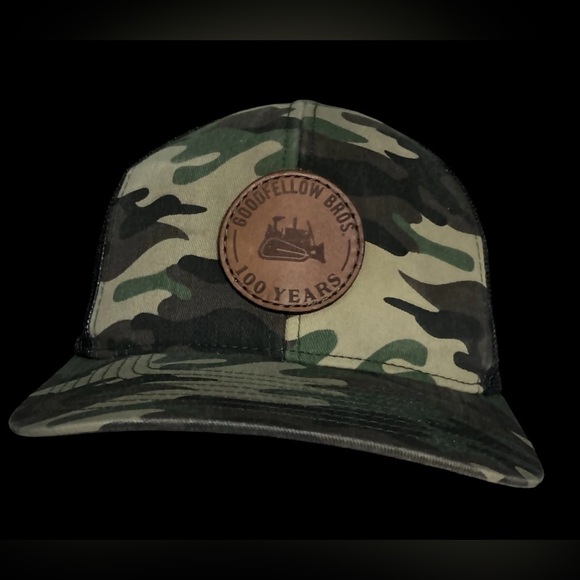 Pacific Headwear Camouflage Green Brown Snapback Trucker Hat EUC - Picture 1 of 6